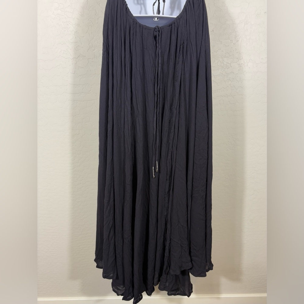 NWT Free People Lille Sheer Gauzy Halter Neckline Maxi Dress Bell‎ accents XS - Picture 6 of 10